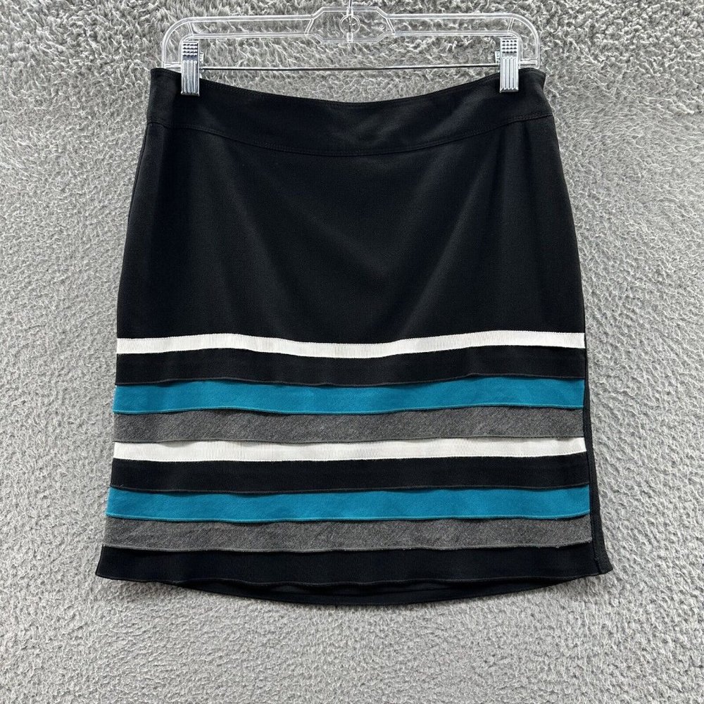 White House Black‎ Market Skirt Women's 4 Black Striped Tube Skirt Size 4